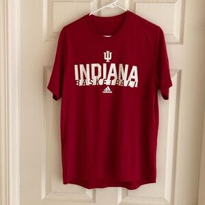 Men's Adidas Indiana Basketball Creator Tee (Climalite) - Red - Large